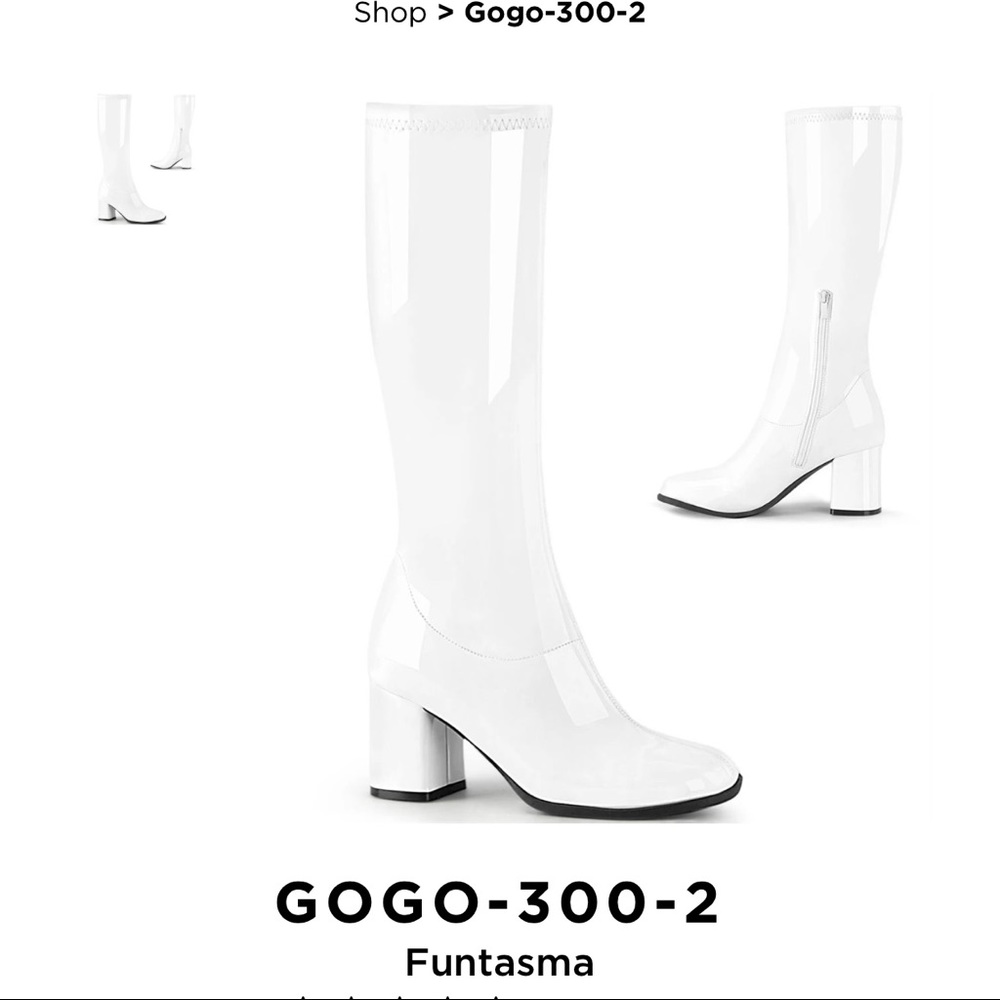 Funtasma Pleasers White GoGo boots